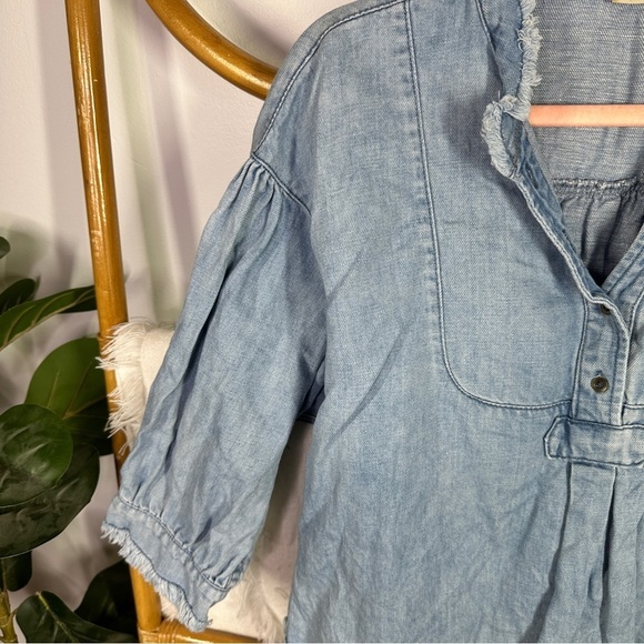Anthropologie Holding Horses Blue Chambray Blouse sz S - Picture 5 of 7